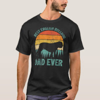 Funny Vintage Best English Bulldog Dad Ever