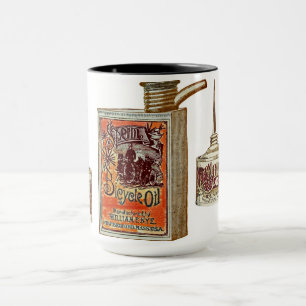 Funny Vintage Bicycle Sperm Oil Mug