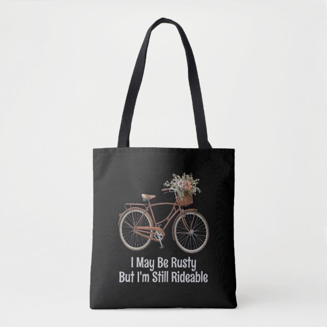 Funny Vintage Bicycle Tote Bag (Front)