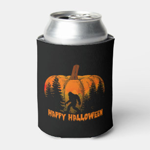 Funny Vintage Bigfoot Pumpkin Halloween Trick Can Cooler