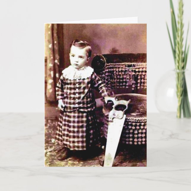 Funny Vintage Birthday Picture Card (Front)