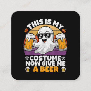 Funny Vintage Boo Square Business Card