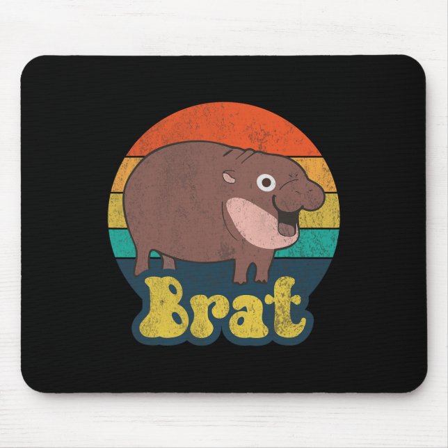 Funny Vintage Brat Ba  Mouse Mat (Front)