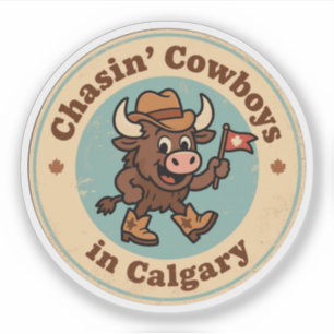 Funny Vintage Calgary Buffalo Cowboy Hat Retro