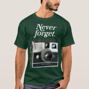Funny Vintage Camera Never Forget Retro Photograph T-Shirt