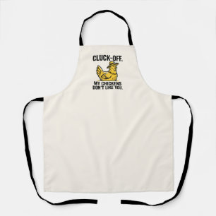 Funny Vintage Cluk Off Chicken Lover Minimalist Apron