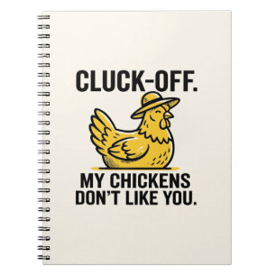 Funny Vintage Cluk Off Chicken Lover Minimalist Notebook