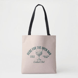 Funny Vintage Cocktail Party Design Tote Bag