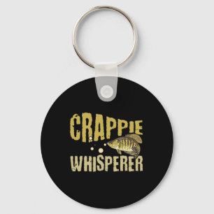 Funny Vintage Crappie Whisperer Fishing Key Ring