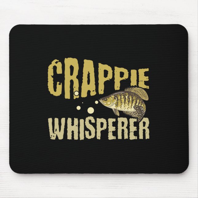 Funny Vintage Crappie Whisperer Fishing  Mouse Mat (Front)