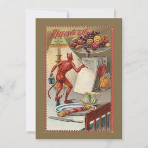 Funny Vintage Custom Halloween Art Holiday Card