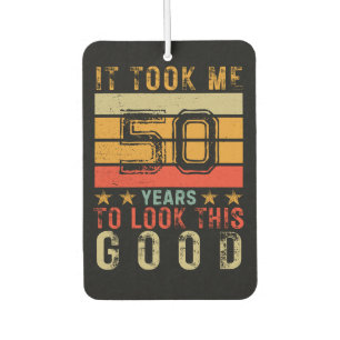 Funny vintage custom number birthday for men car air freshener