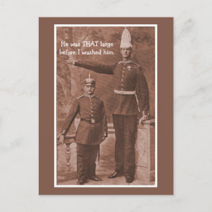 Funny vintage customisable military postcard