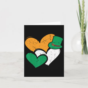Funny Vintage Cute Hearts St Patricks Day Women Gi Card