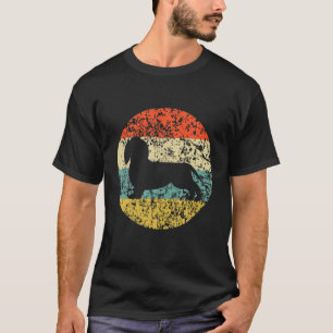 Funny Vintage Dachshund Silhouette For Dog Lovers T-Shirt