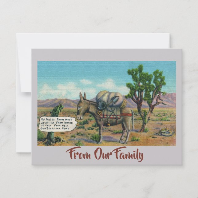 Funny Vintage Desert Card (Front)