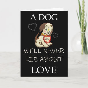 Funny Vintage Design Dog Moms And Dads My Love Dog Card