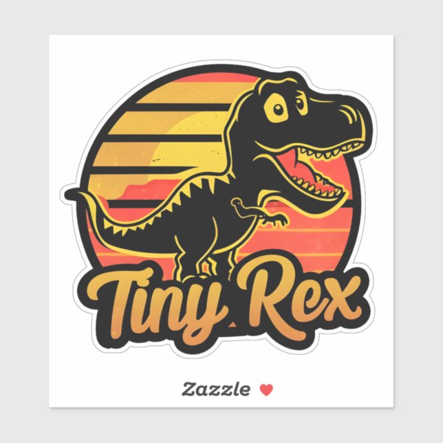 Funny Vintage Dinosaur Trex at Sunset Tiny Rex (Sheet)