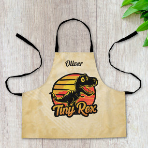 Funny Vintage Dinosaur Trex at Sunset Tiny Rex Apron