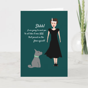 Funny Vintage Dog Joke, Comedy Card