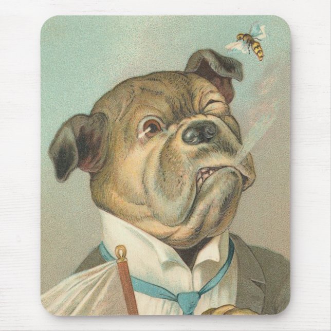 Funny Vintage Dog Mouse Mat (Front)