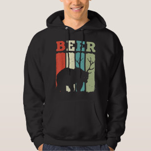 Funny Vintage Drinking - Bear Deer Beer T-Shirt Hoodie