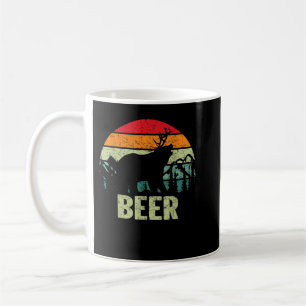 Funny Vintage Drinking - Bear Deer Beer TShirt  Coffee Mug