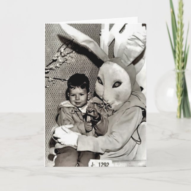 Funny Vintage Easter Picture Card (Front)