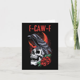 Funny Vintage F-caw-f Black Bird Crow Humour  Card