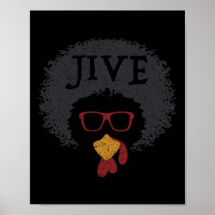 Funny Vintage Face Retro Style Thanksgiving Day Ji Poster