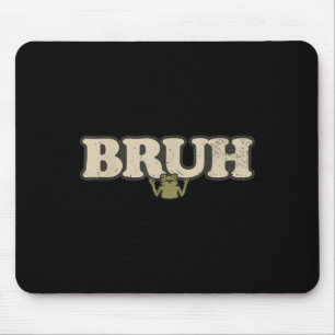 Funny Vintage Frog Attitude Meme - Bruh Frog  Mouse Mat