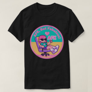 Funny Vintage Gamer AFK Lounge Retro Design T-Shirt