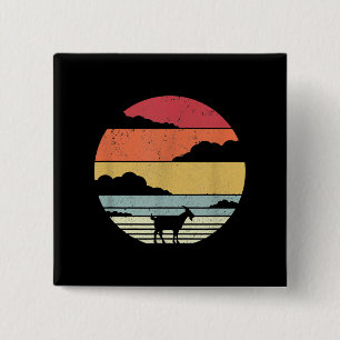 Funny Vintage Goat Gift 15 Cm Square Badge