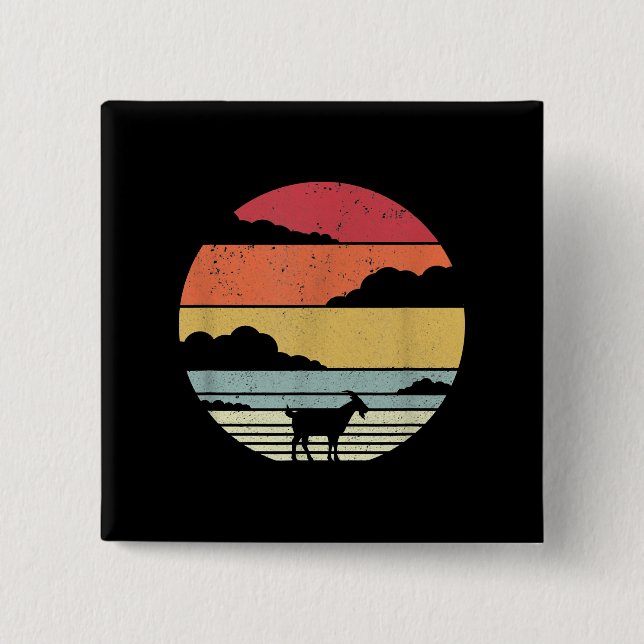 Funny Vintage Goat Gift 15 Cm Square Badge (Front)