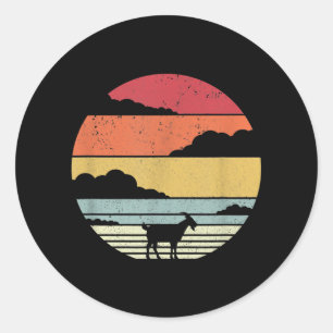 Funny Vintage Goat Gift Classic Round Sticker