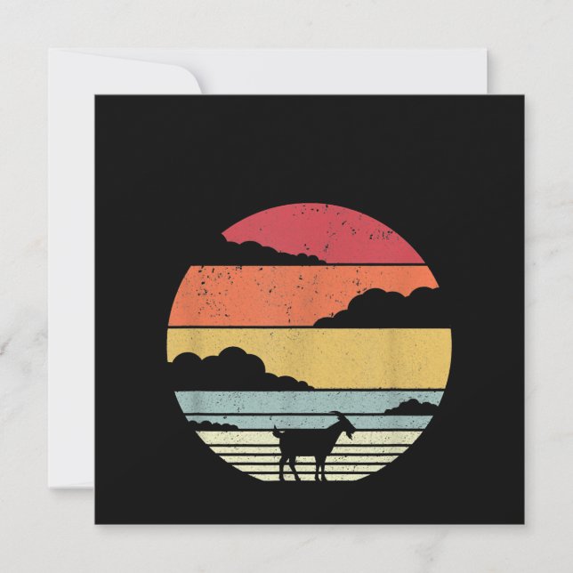 Funny Vintage Goat Gift Invitation (Front)
