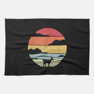 Funny Vintage Goat Gift Tea Towel