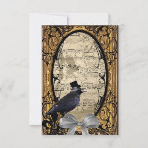 Funny vintage Gothic wedding crow
