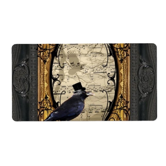 Funny vintage Gothic wedding crow (Front)