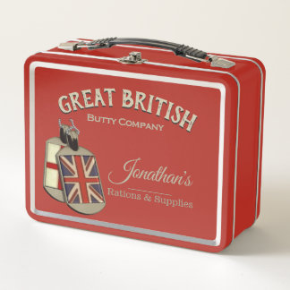 Funny Vintage Great British Butty Company Metal Lunch Box