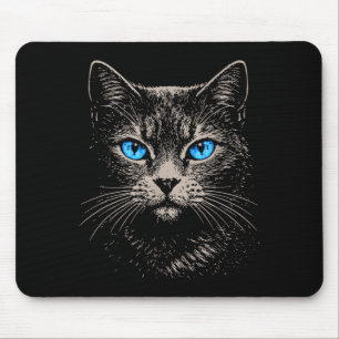 Funny Vintage Grunge Style Cat Graphic Art Mouse Mat