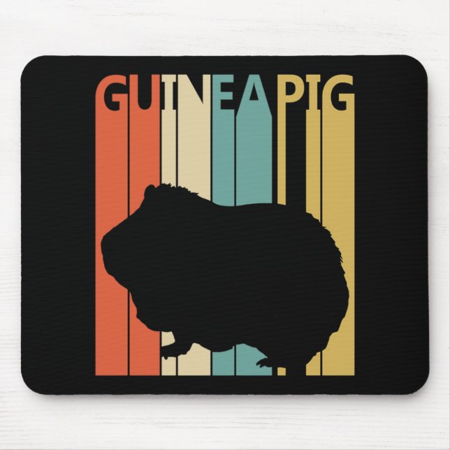 Funny Vintage Guinea Pig Mouse Mat (Front)