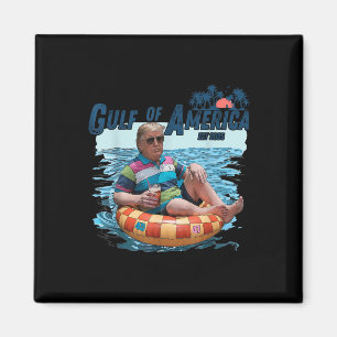 Funny Vintage Gulf Of Us America 2025 American Fla Magnet