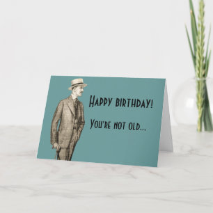 Funny Vintage Happy Birthday Card
