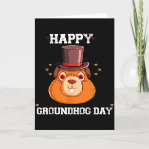 Funny Vintage Happy Groundhog Day 2024 Celebrate H Card