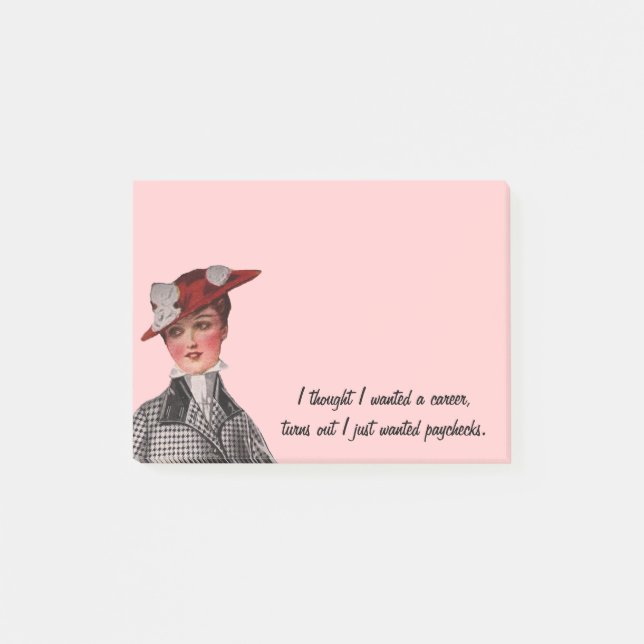 Funny Vintage Humour Post-it Notes (Front)