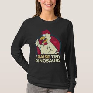 Funny Vintage I Raise Tiny Dinosaurs Rooster Chick T-Shirt