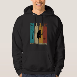 funny vintage ice fishing lovers hoodie