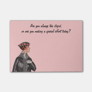 Funny Vintage Insult Post-it Notes