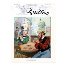 Funny vintage Irish poker cartoon from Puck